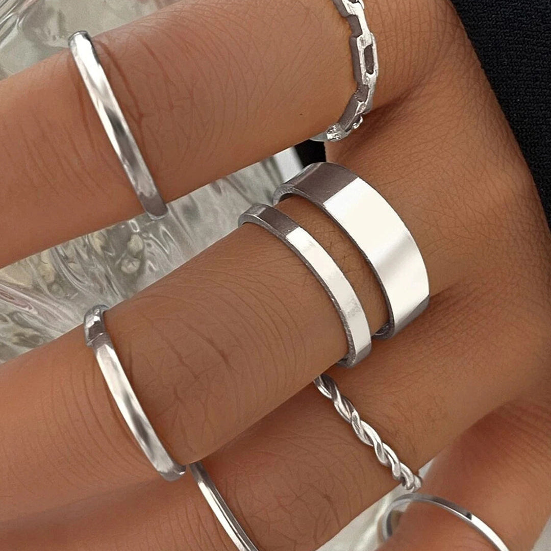 Věnceslava Nadpozemskyelegantní Conjunto de 7 Anillos