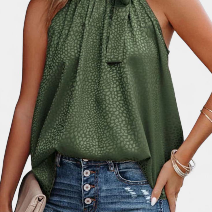 Kristýna Sofistikovaná Leopardí Top VysokýmlímcemMašlí