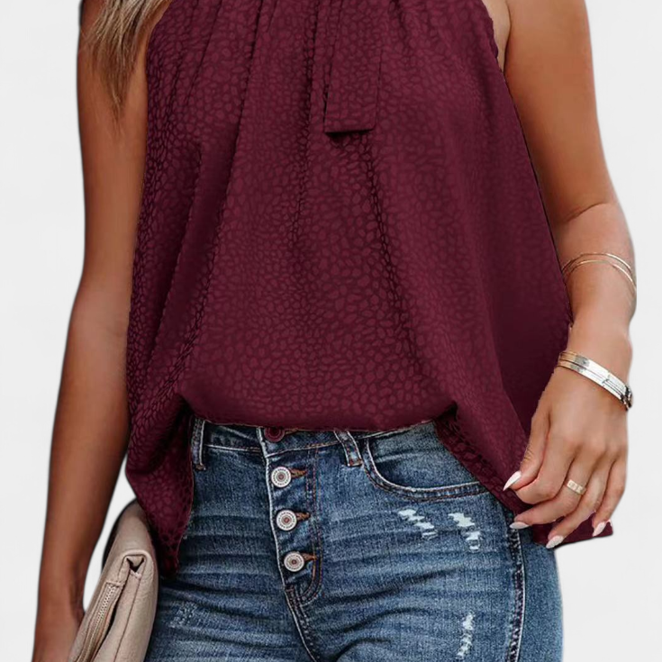 Kristýna Sofistikovaná Leopardí Top VysokýmlímcemMašlí