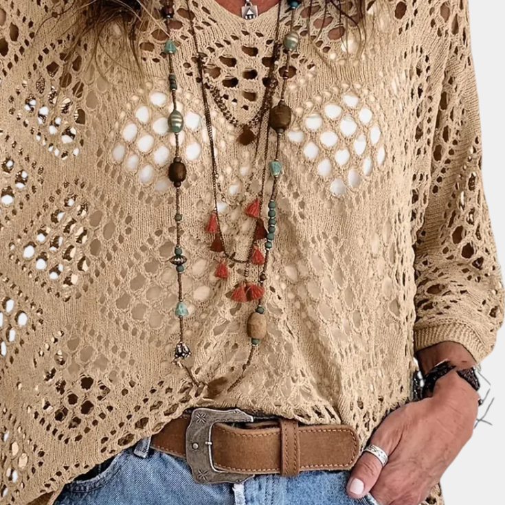 Věnceslava NekompromisněElegantní Blusa de Encaje Fern