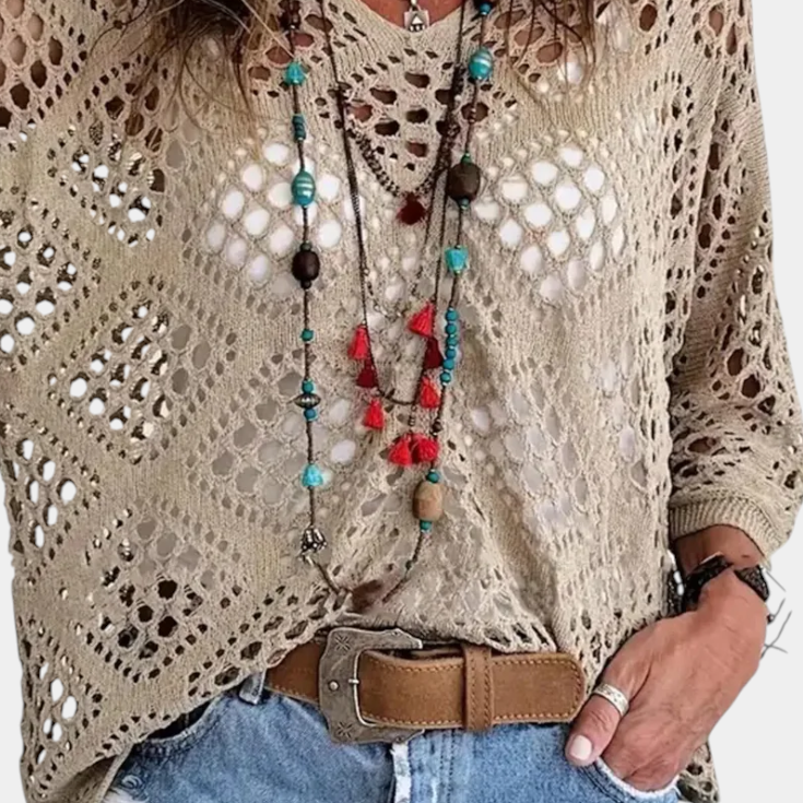 Věnceslava NekompromisněElegantní Blusa de Encaje Fern